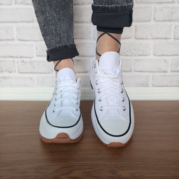 ⭐Converse Run Star Hike Canvas Platform 10.5 Womens Shoes Sneakers White 168817C - Picture 5 of 9